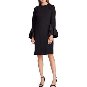NWT Ralph Lauren Black Ruffle Dress Size 10P